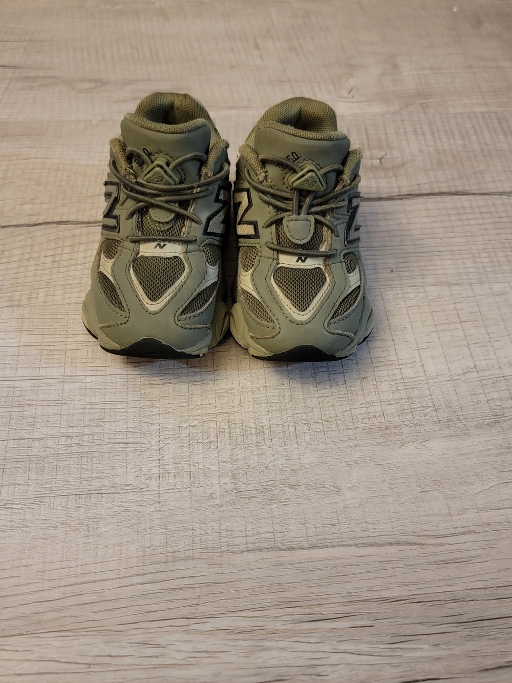 New Balance Kids Olive Green Athletic Sneakers